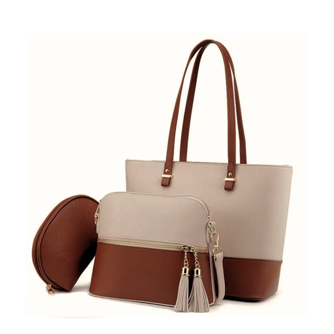 Galaxy 3PC White / Brown