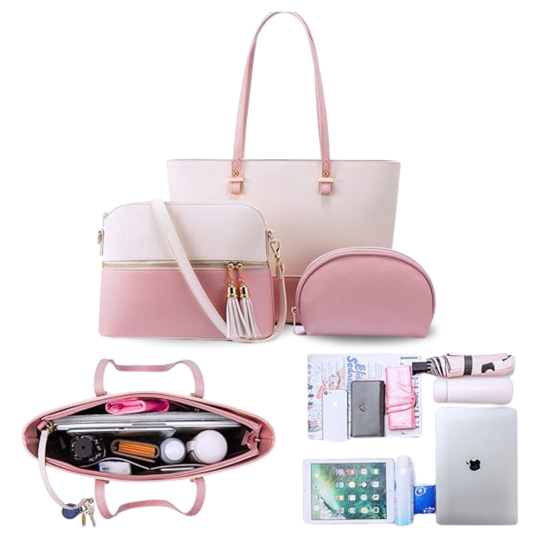 Galaxy 3PC White / Pink
