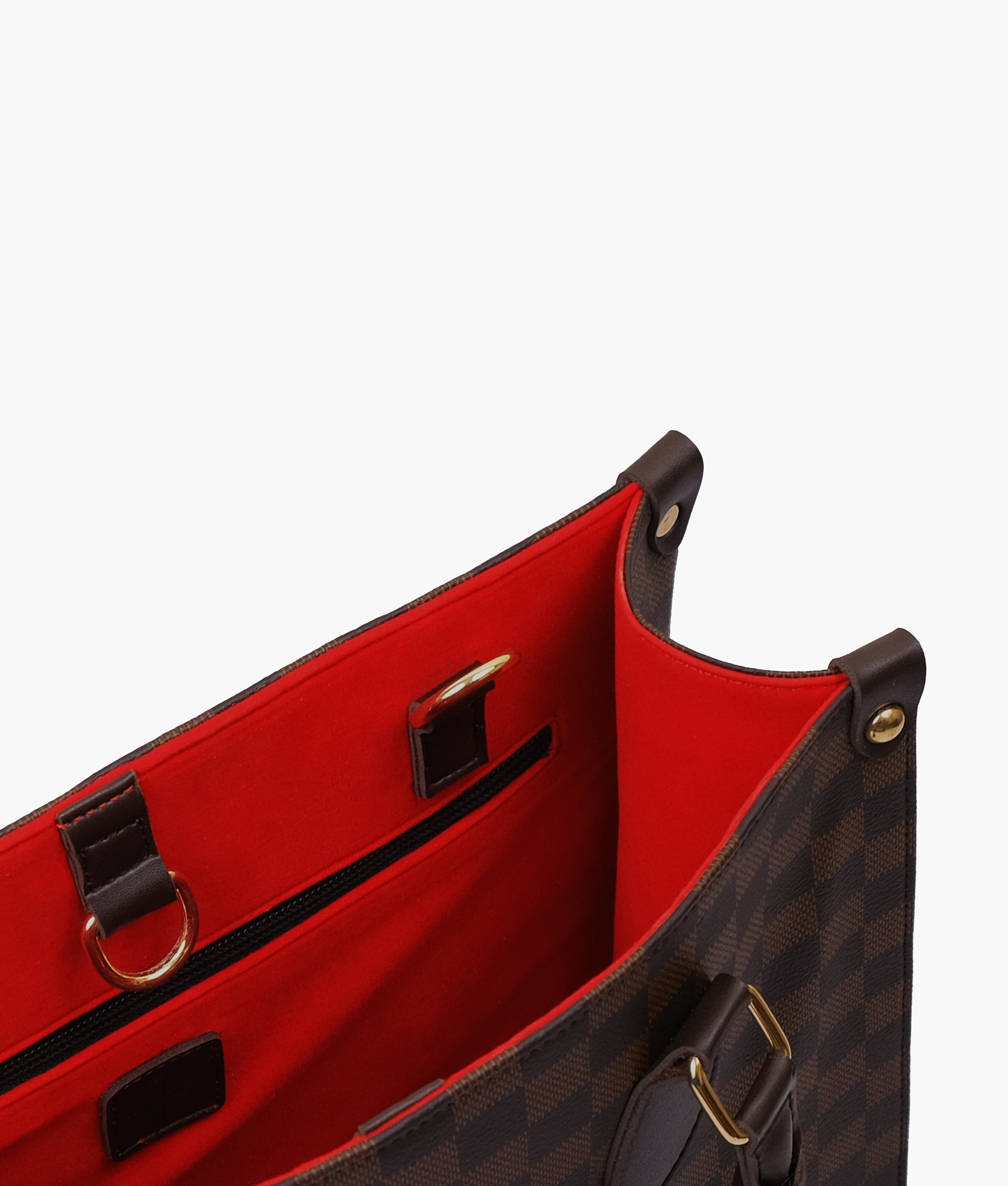 Dark Brown Check Bag