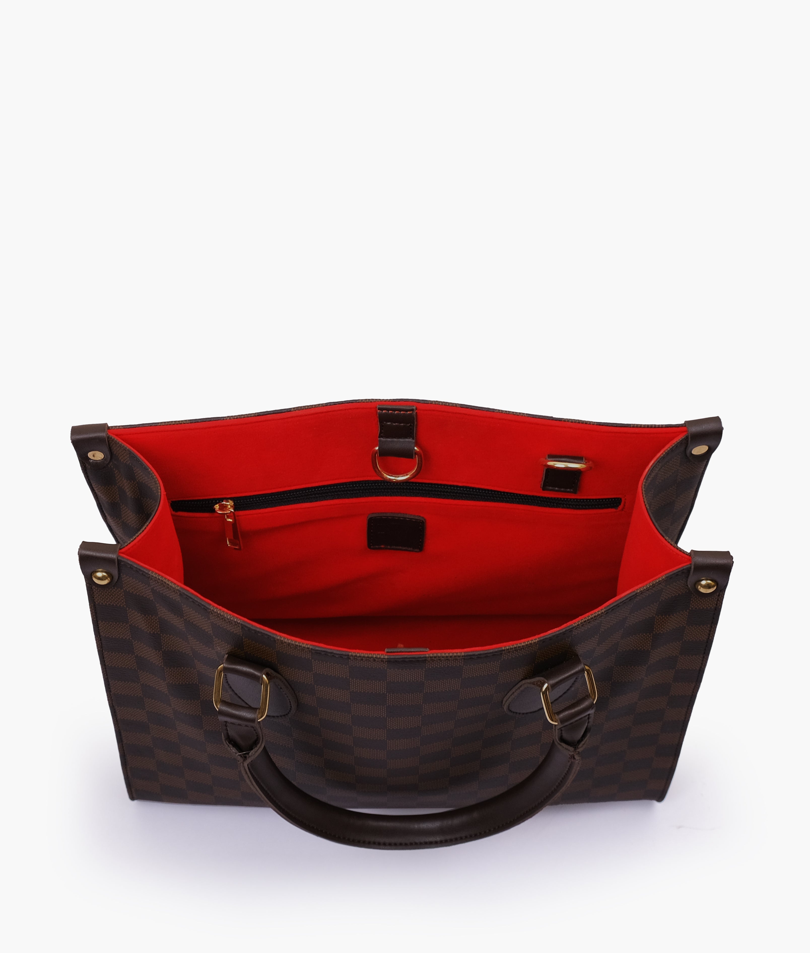 Dark Brown Check Bag