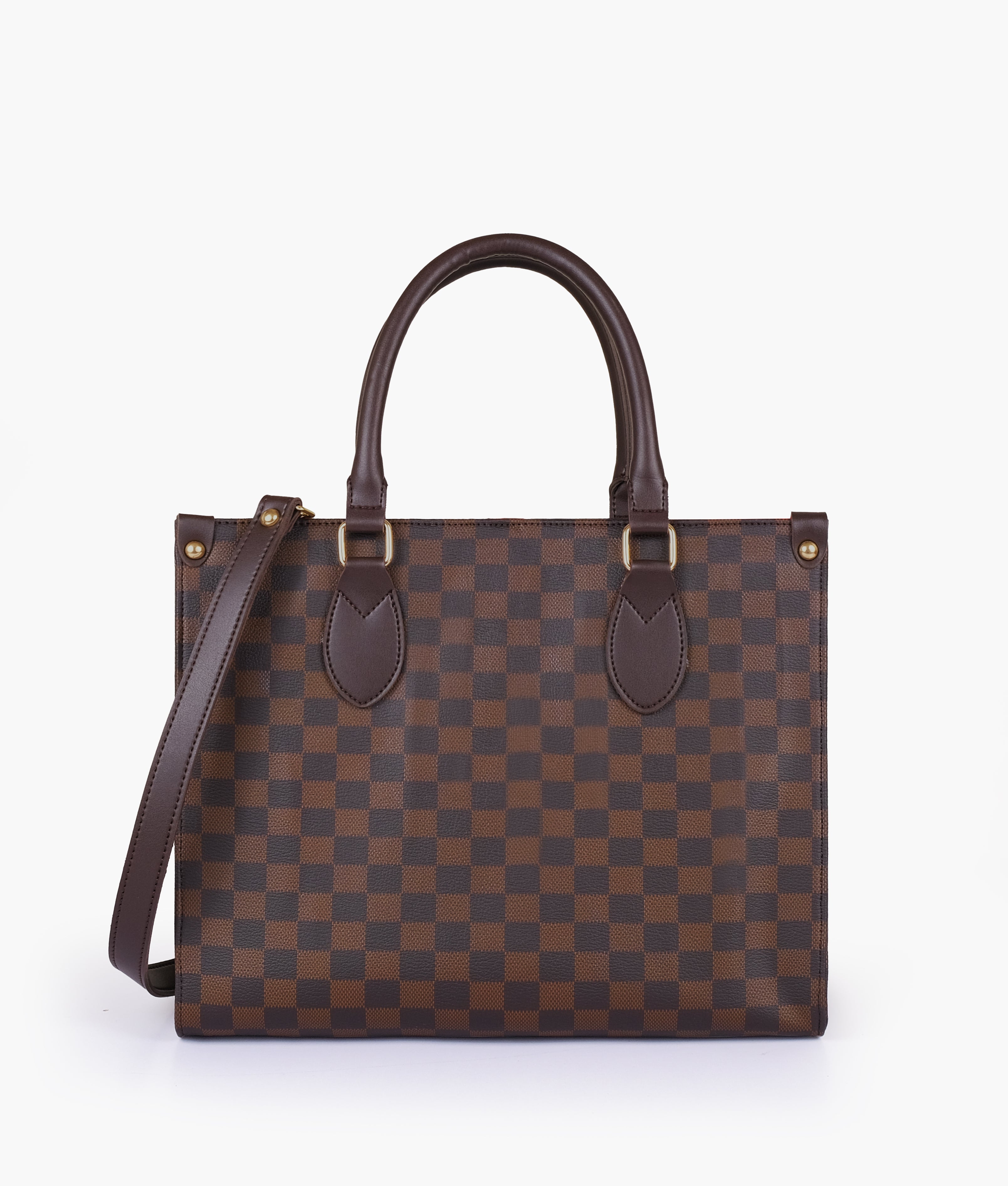 Dark Brown Check Bag
