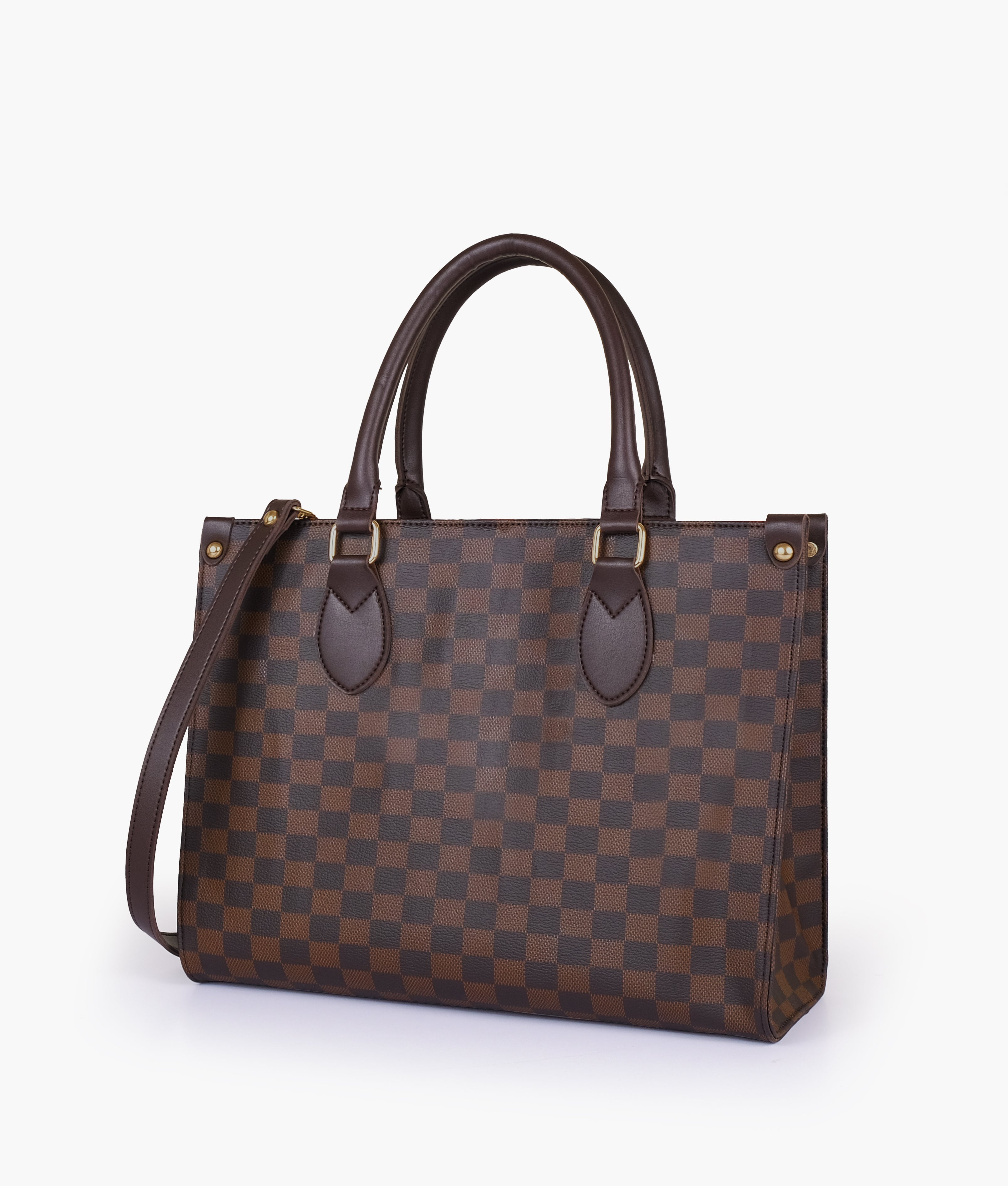 Dark Brown Check Bag