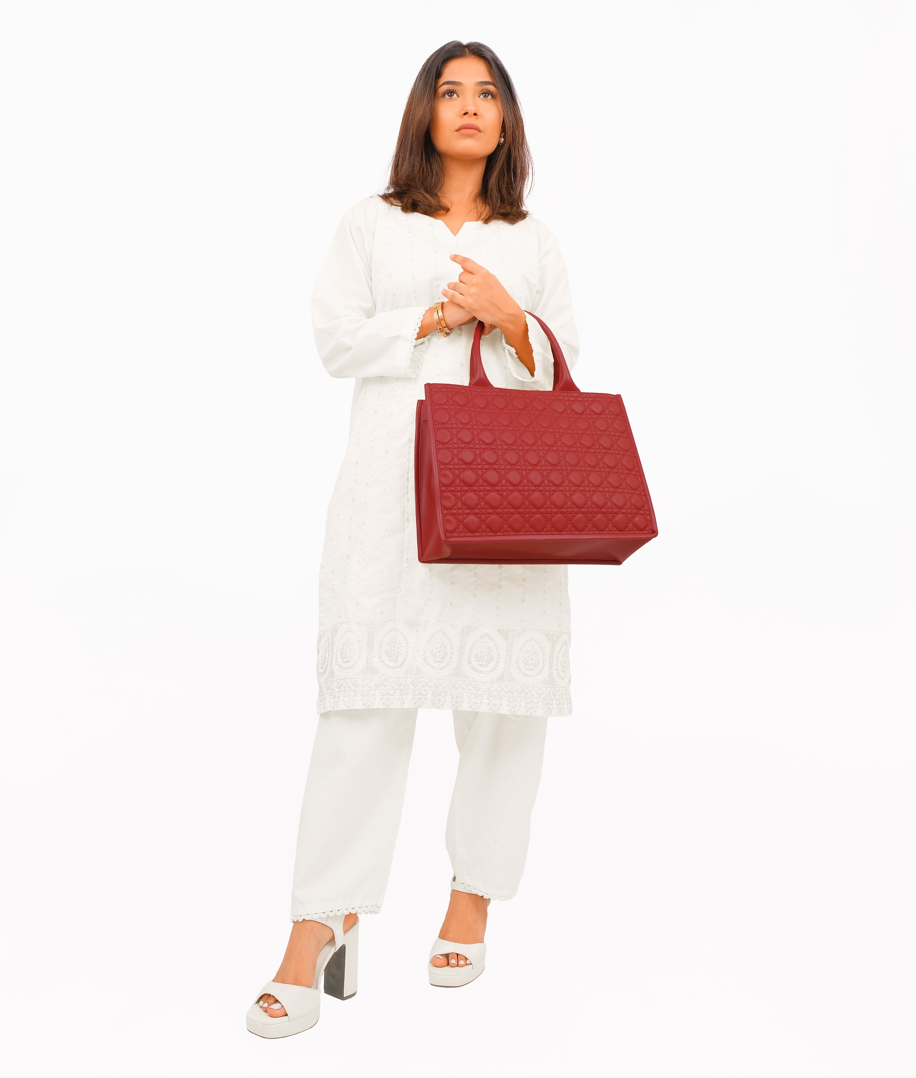 Chic Tote Bag Maroon